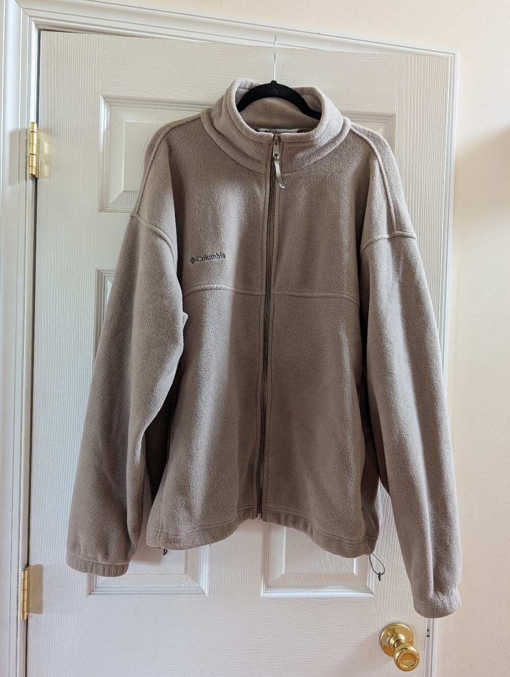 Colombia Mens Tan Fleece Zip Up